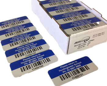 Aluminium barcode labels